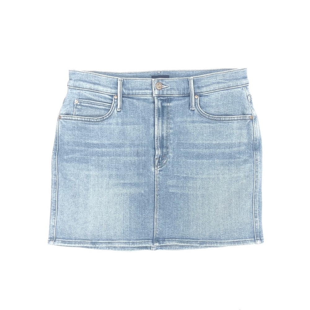 Mother High Waisted Smokin Double Micro Mini Skirt Women's Size 30 Blue Stretch
